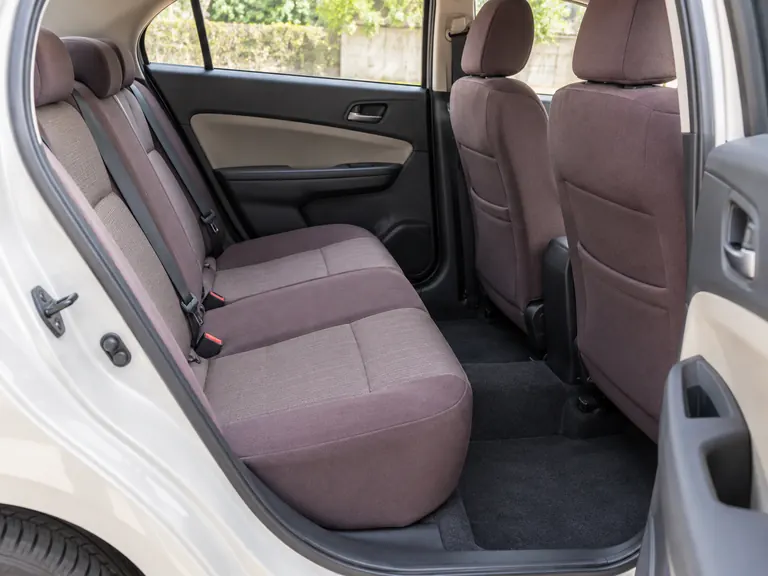 Seats and an empty footwell.