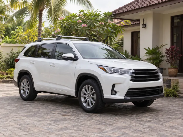 SUV with an empty rack for configuration questions.