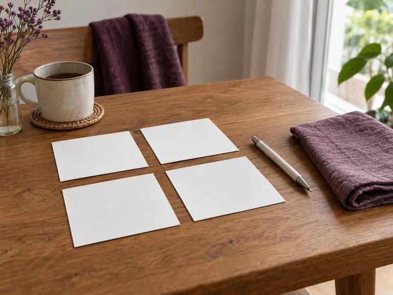 Blank cards for distinguishing changes to ask about.