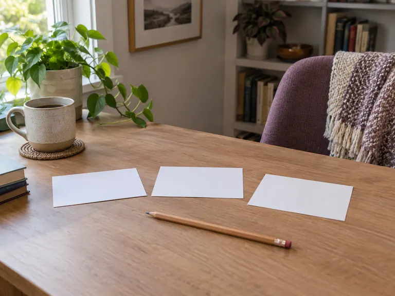 Blank cards for proposed origin and destination notes.