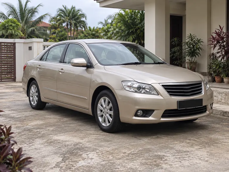 Exterior of a parked sedan.